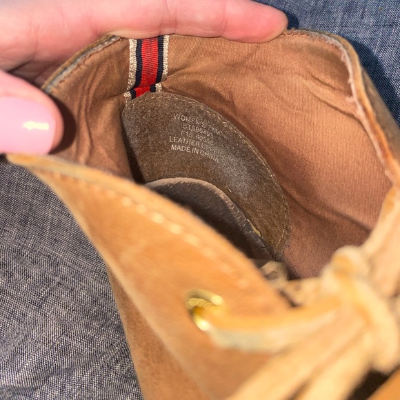 SOLD SPERRY Cognac Leather Wedge Shoe/Bootie 7.5 - Picture 7 of 10